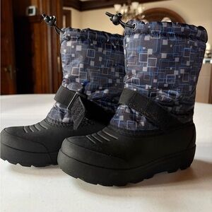 Northside Kids Snow Boots - Black and Blue Pattern
